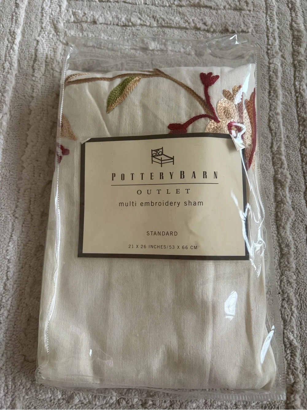 Pottery Barn cream linen